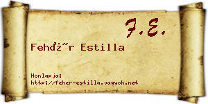 Fehér Estilla névjegykártya