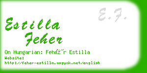 estilla feher business card